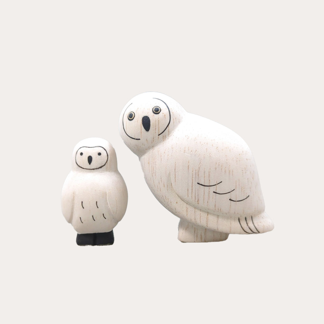 Owl Pair Wooden Animal