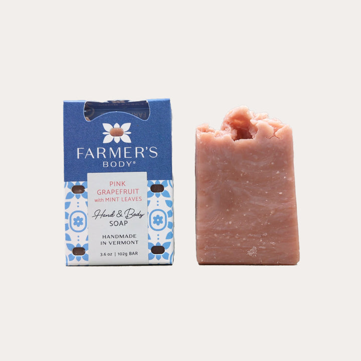 Pink Grapefruit with Mint Leaves Bar Soap