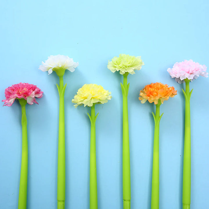 Carnation Flower Wiggling Gel Pen | Assorted