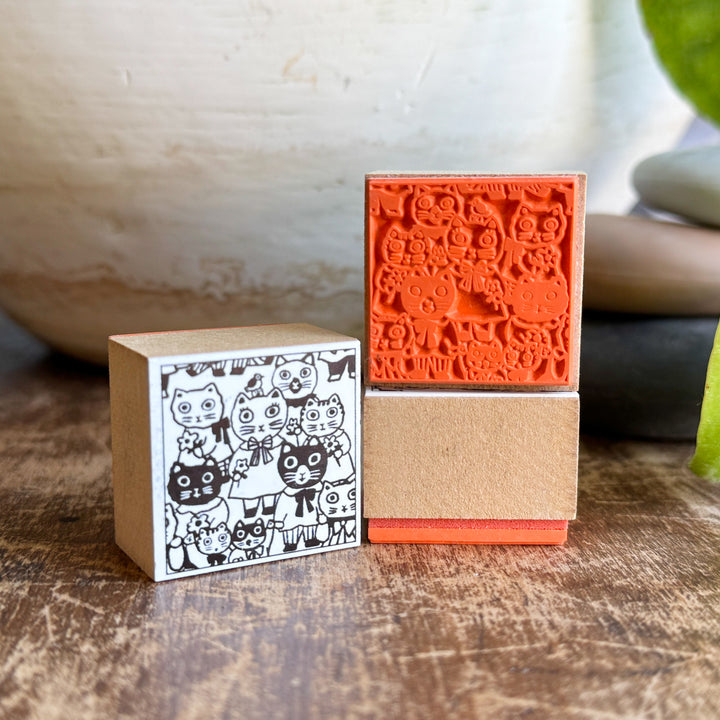 Sanby x Yumi Kitagishi Stamp | Cat Family