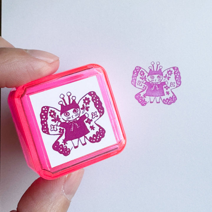 Sanby x Yumi Kitagishi Self-Inking Stamp | Cat Fairy