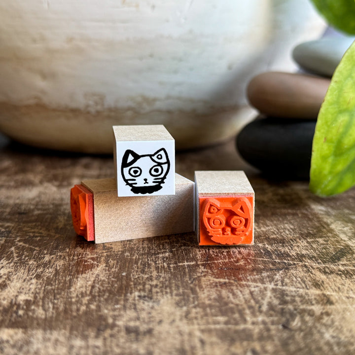 Sanby x Yumi Kitagishi Stamp | Chibi Calico Cat