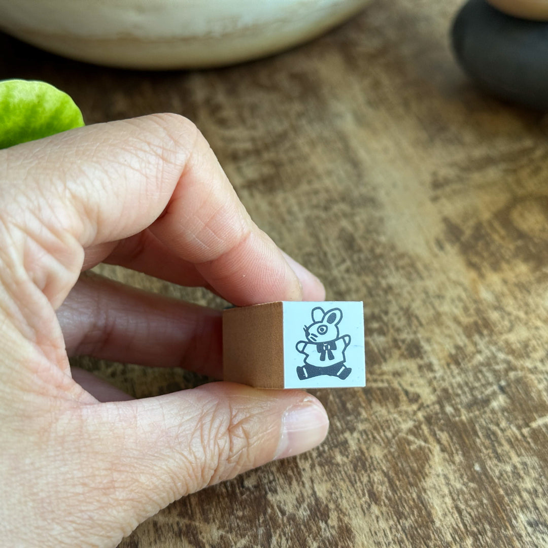 Sanby x Yumi Kitagishi Stamp | Chibi Jumping Rabbit