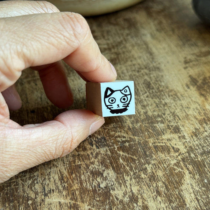 Sanby x Yumi Kitagishi Stamp | Chibi Calico Cat