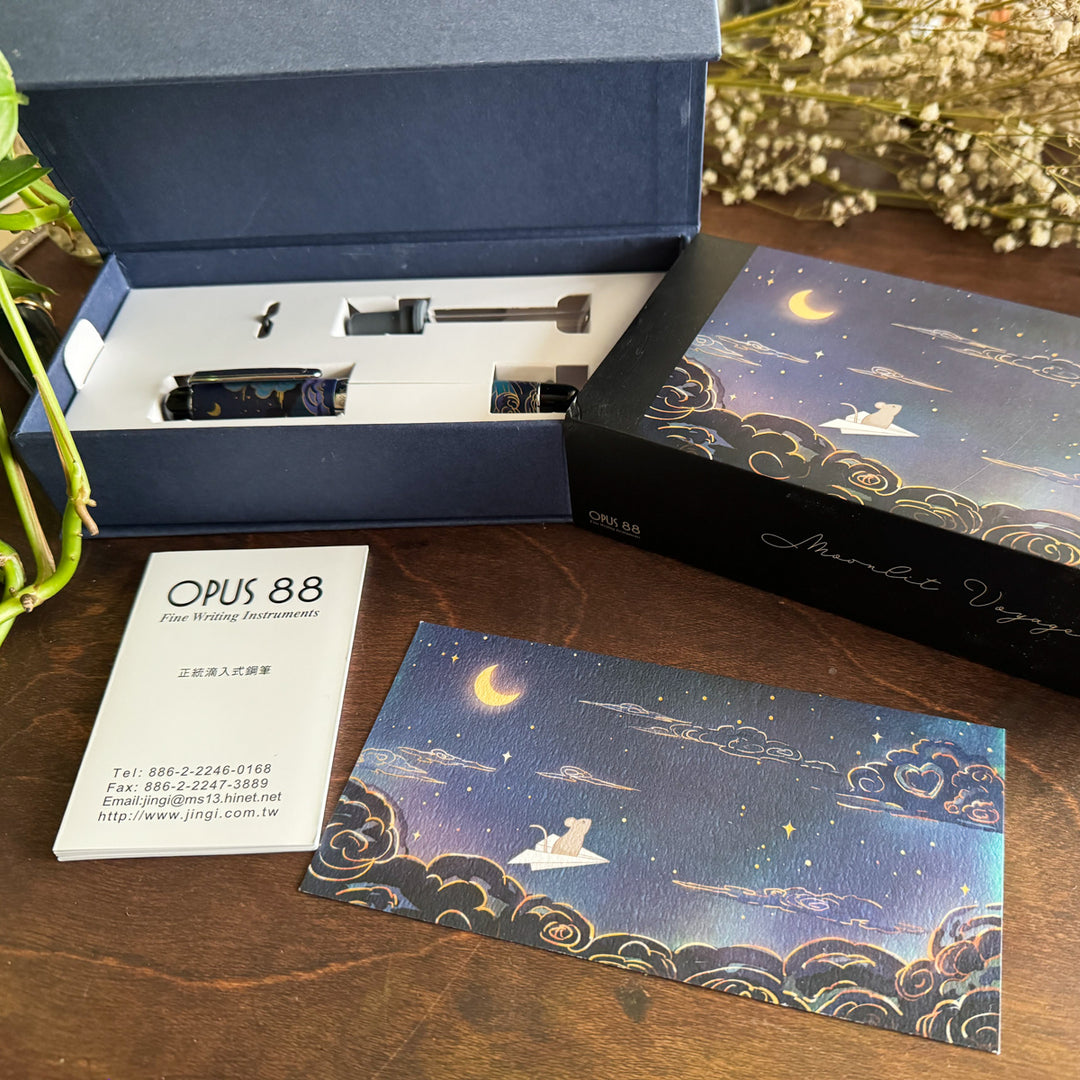 Moonlit Voyage | The Paper Mouse x Opus 88 Mini Fountain Pen
