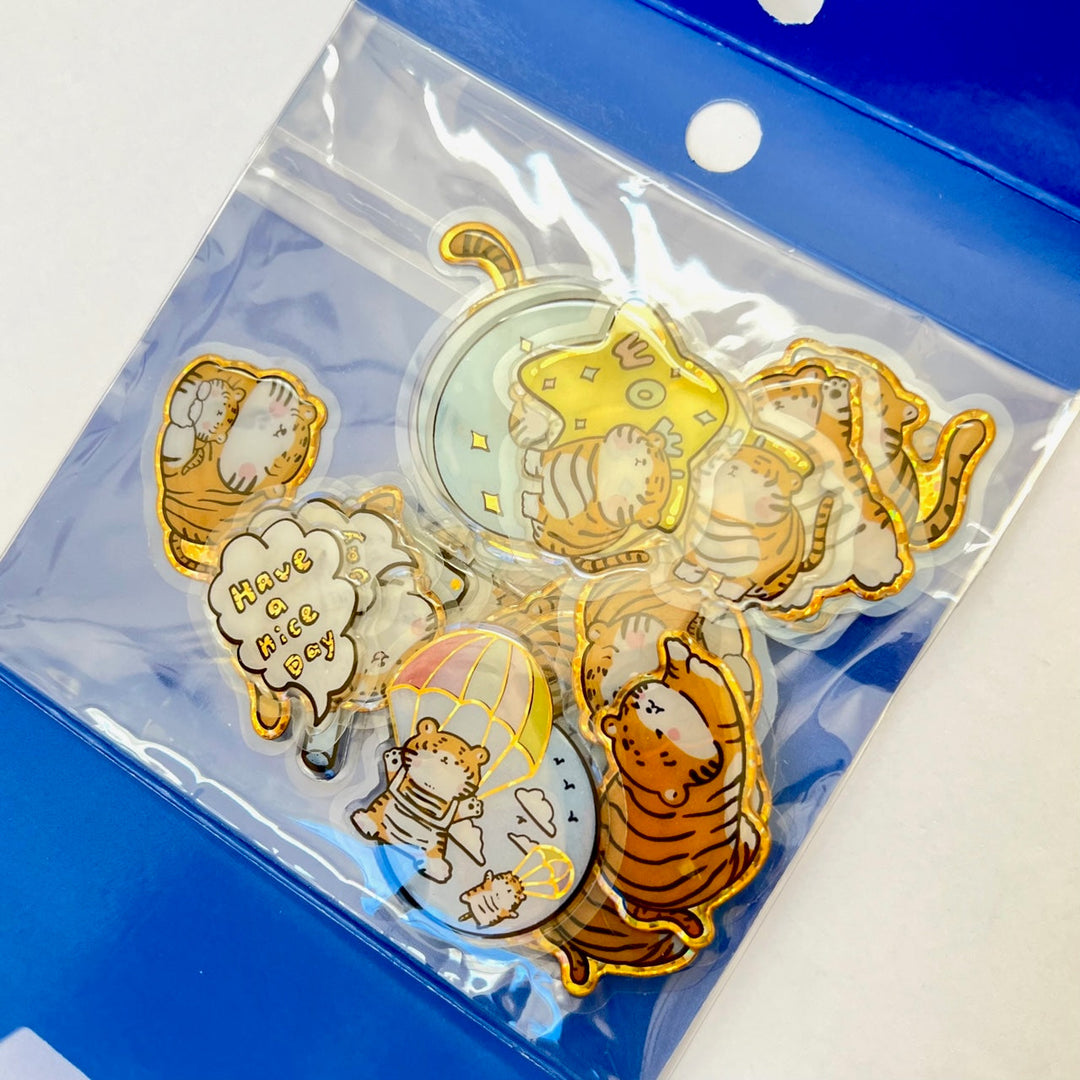 Tiger Shiny Sticker Set