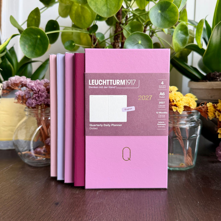 Shades of Rose 2027 Pocket Daily Planner | Quarterly Set | Dot Grid