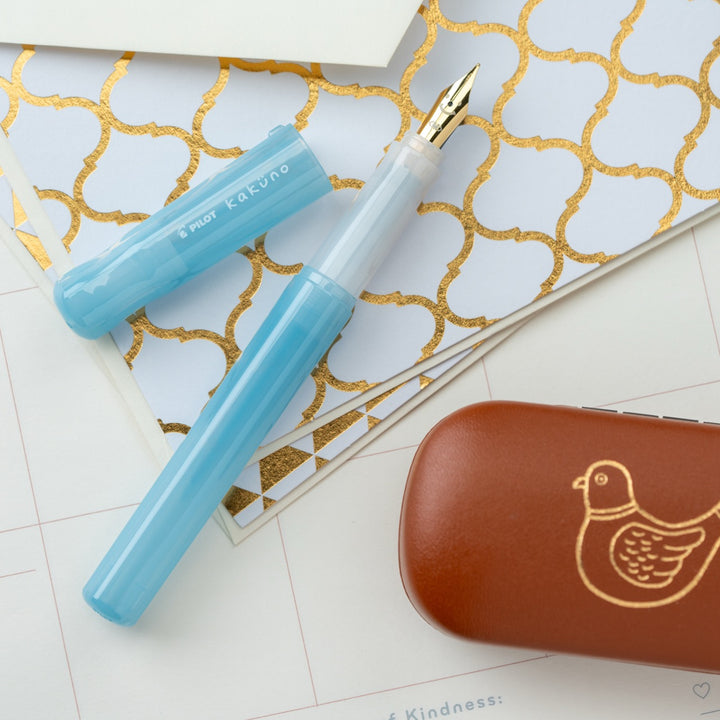 Kakuno Madoromi Fountain Pen | Azure Sky Light Blue