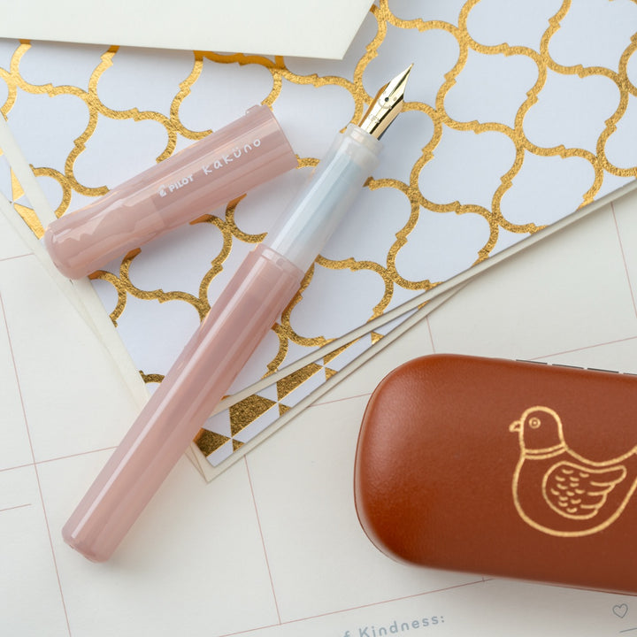 Kakuno Madoromi Fountain Pen | Rosy Dusk Light Pink