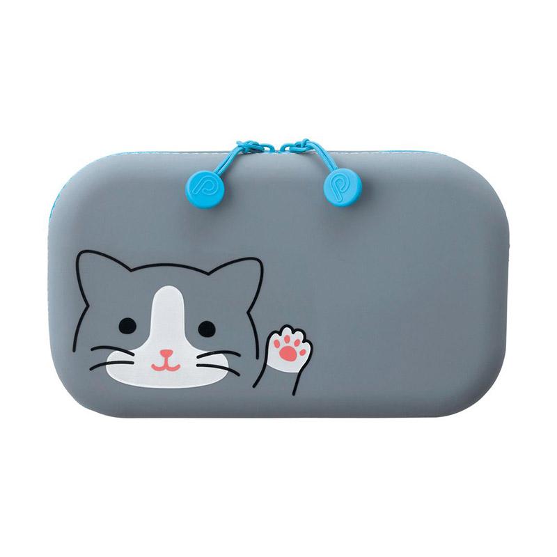 PuniLabo Gray Cat Zipper Pouch