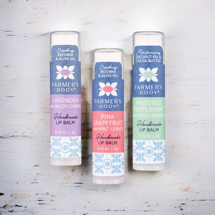Favorite Lip Balm Trio | Lavender, Pink Grapefruit, and Frosted Peppermint