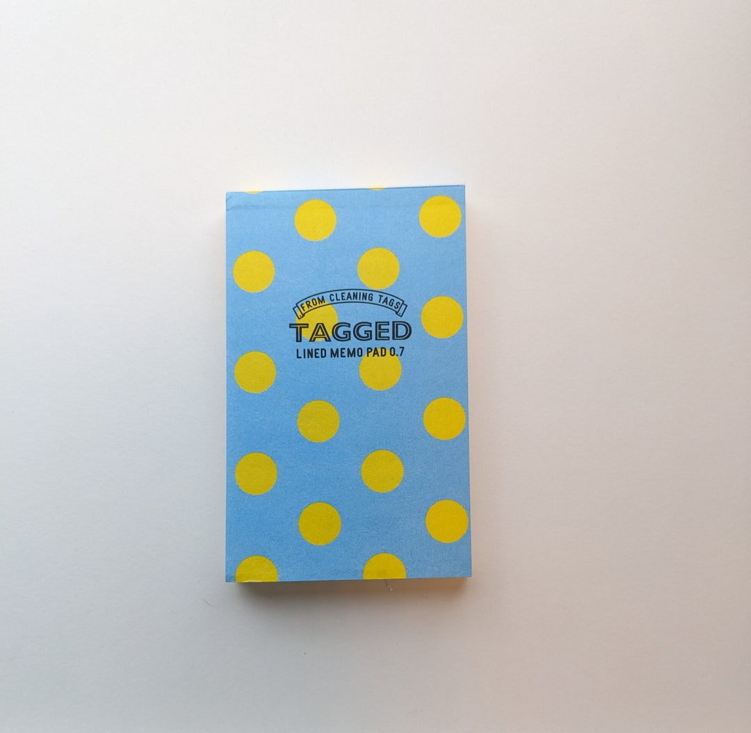 Yellow Polka Dot Tagged Life Waterproof Memo Pad | Lined