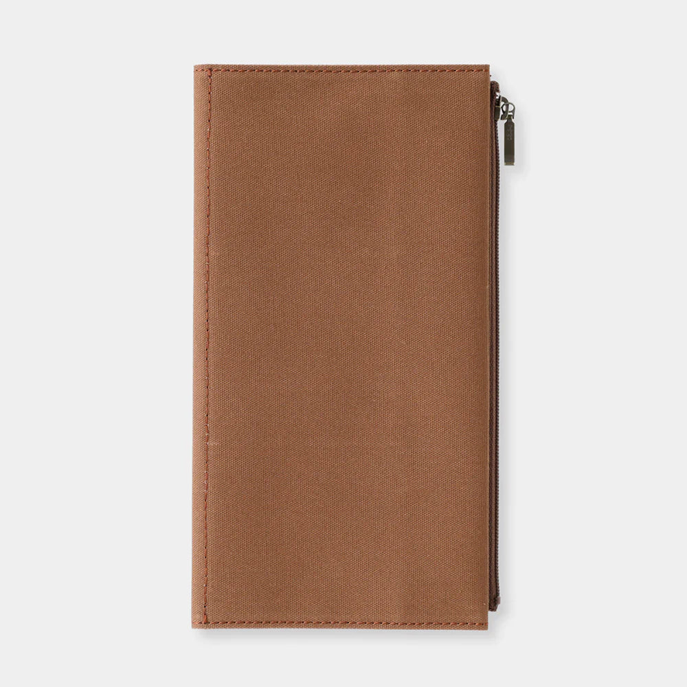 TRAVELER'S notebook Cotton Zipper Case | Regular Size | Coffee