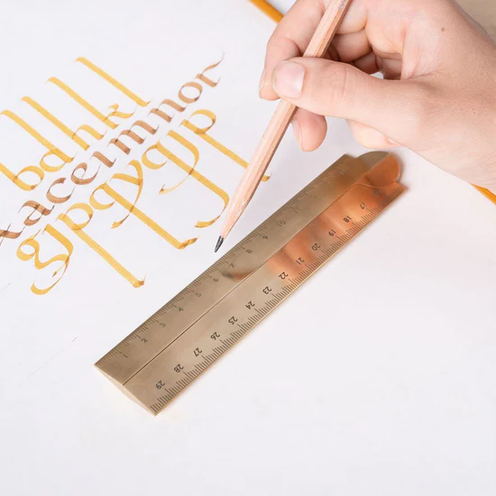 Stria Brass Ruler
