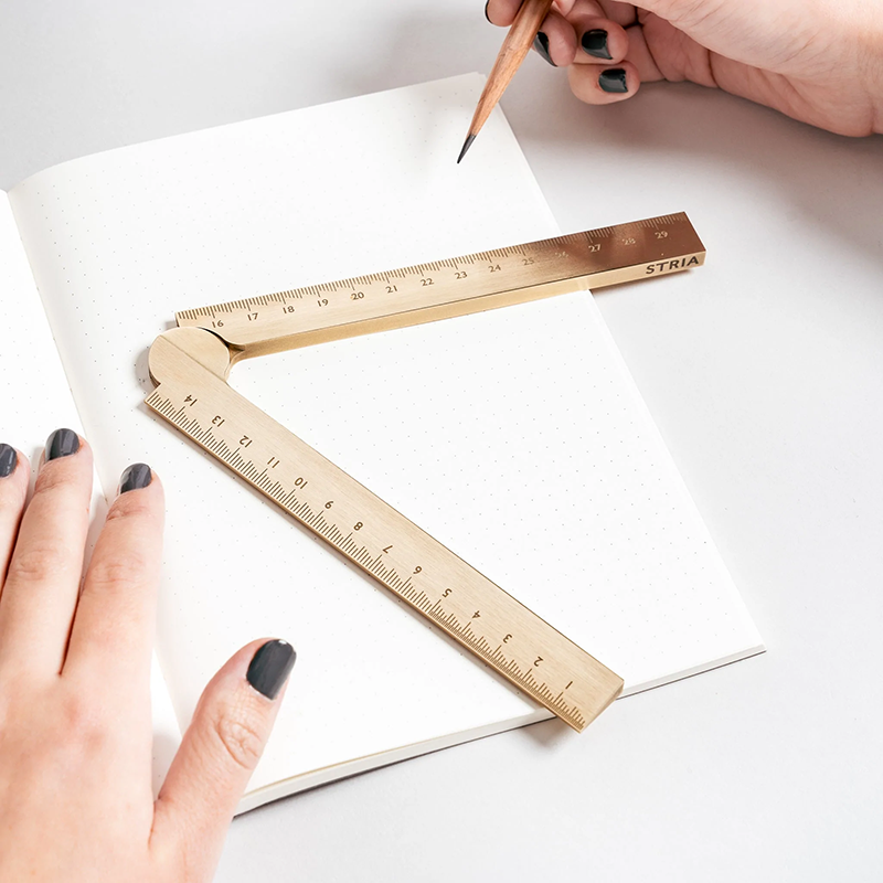 Stria Brass Ruler
