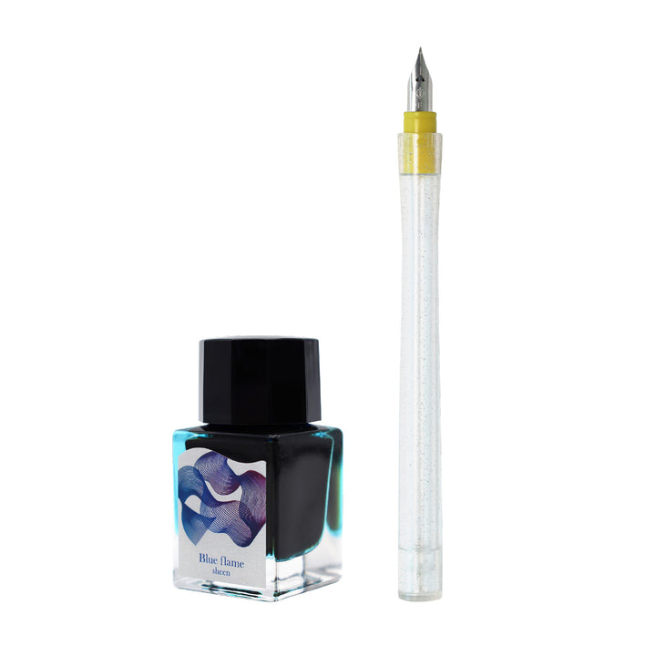 Compass Dipton Dip Pen with Sheening Ink Set | Blue Flame | Limited Edition