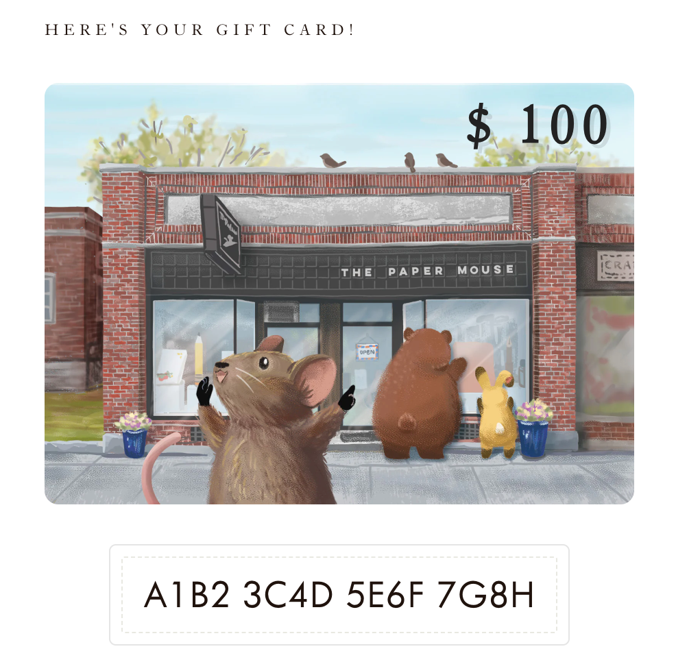e-Gift Card | The Paper Mouse