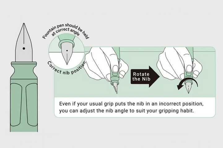 Compass TUZU ADJUST Fountain Pen | Glassy Crystal Cherry