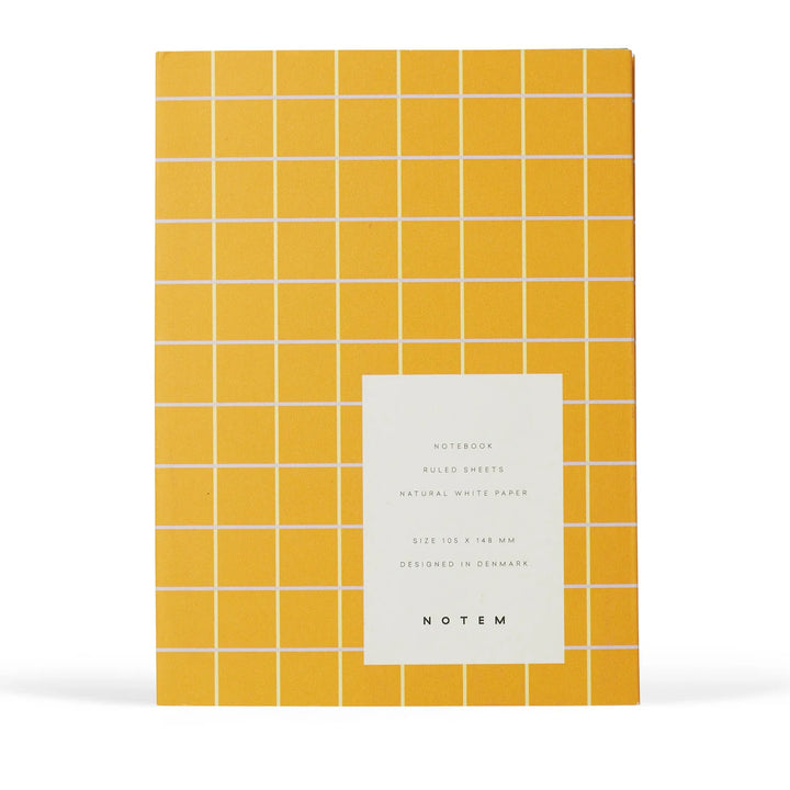 UMA Small Lined Notebook | Ochre Check