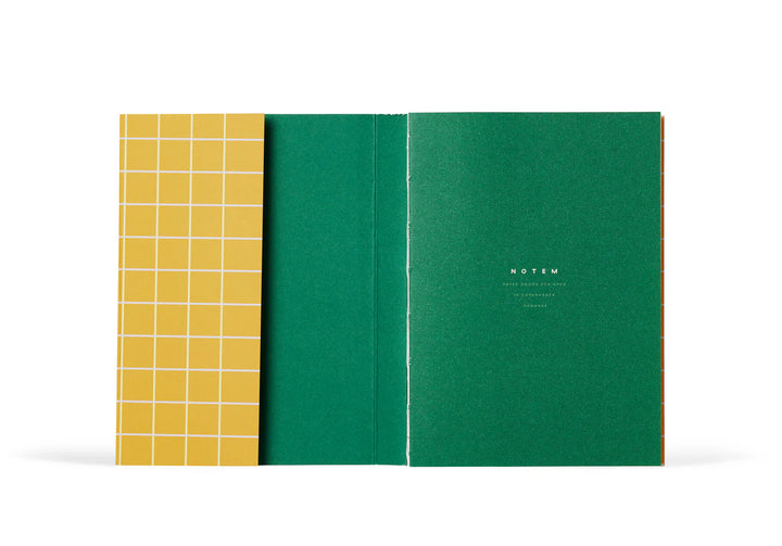 UMA Small Lined Notebook | Ochre Check
