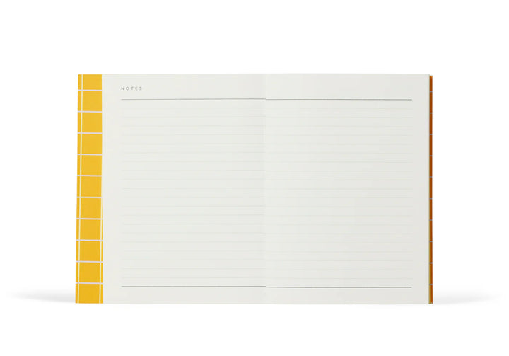 UMA Small Lined Notebook | Ochre Check