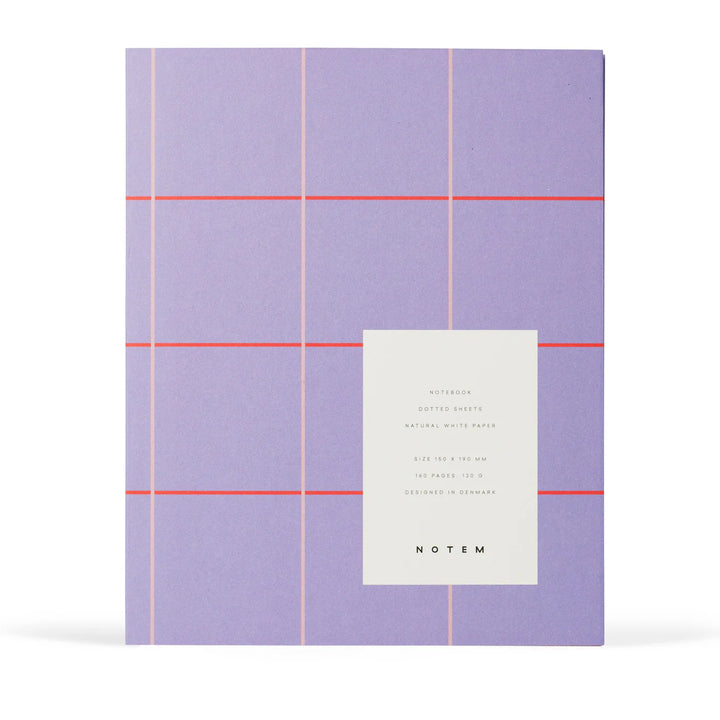 UMA Medium Lined Notebook | Lavender Check