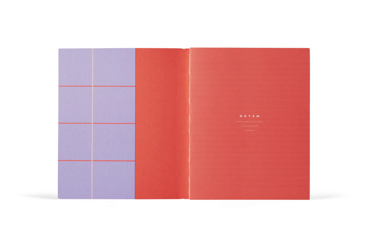 UMA Medium Lined Notebook | Lavender Check