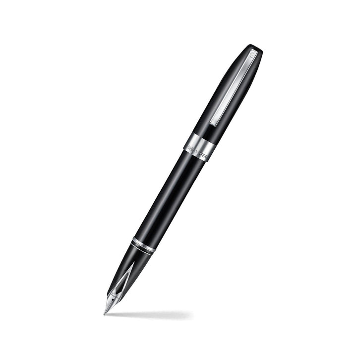 Sheaffer Legacy 9064 Inlaid Nib Fountain Pen | Glossy Black with Chrome-Plated Trim