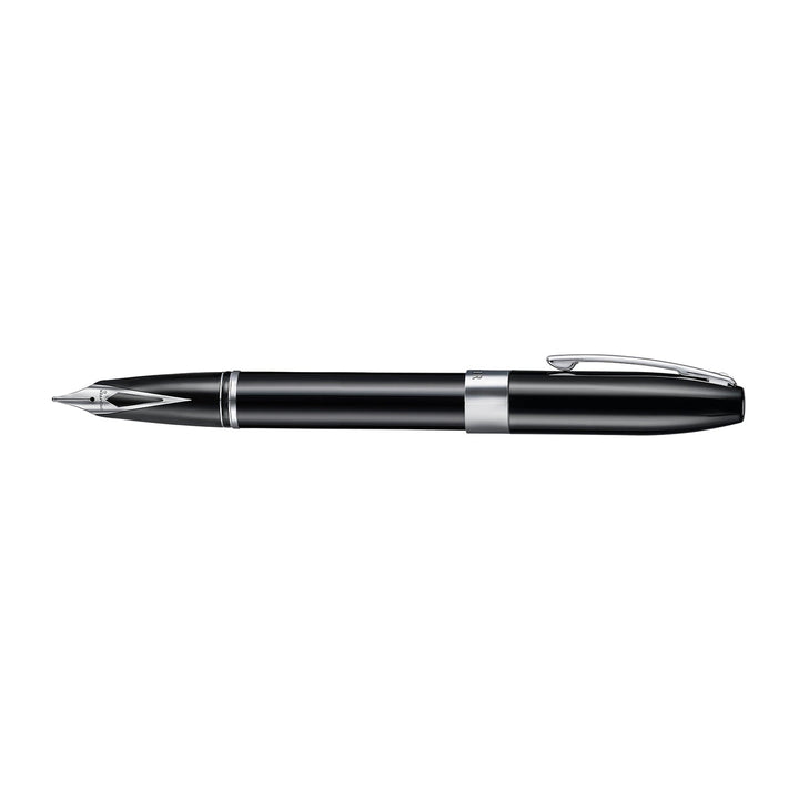 Sheaffer Legacy 9064 Inlaid Nib Fountain Pen | Glossy Black with Chrome-Plated Trim