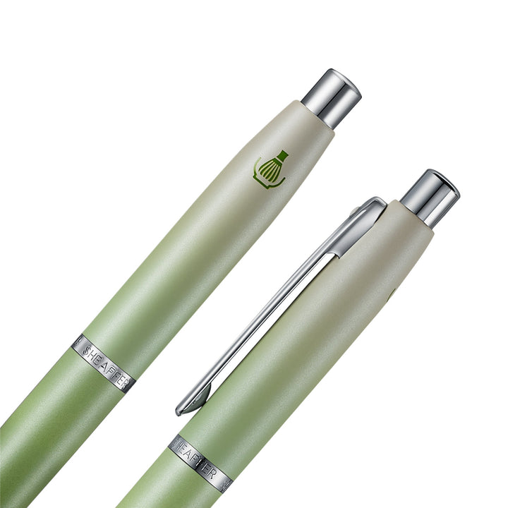 Sheaffer VFM 9431 Matcha Edition Ballpoint Pen | Green Ombre Gradient with Chrome Trim