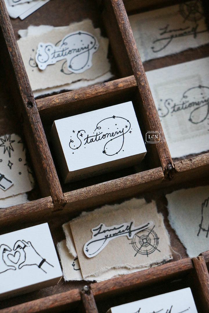 LCN Stationery Word Mini Wooden Stamp