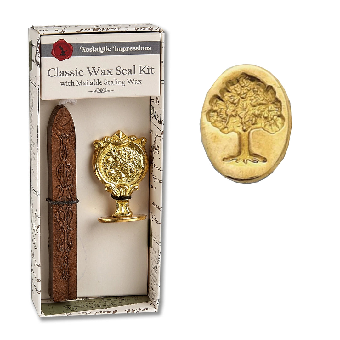 Florentine Brass Stamp Wax Seal Kit | Oak Tree