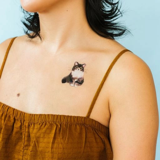 Curious Cat | Temporary Tattoo Pair