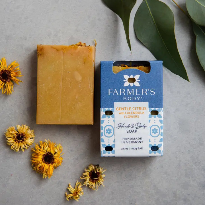 Gentle Citrus with Calendula Flowers Bar Soap