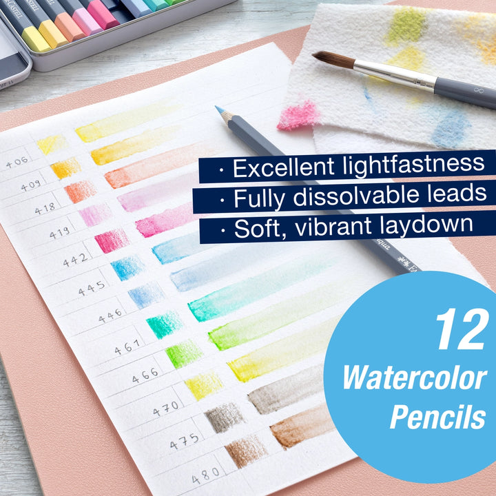 Watercolor Pencil 12 Set | Pastel