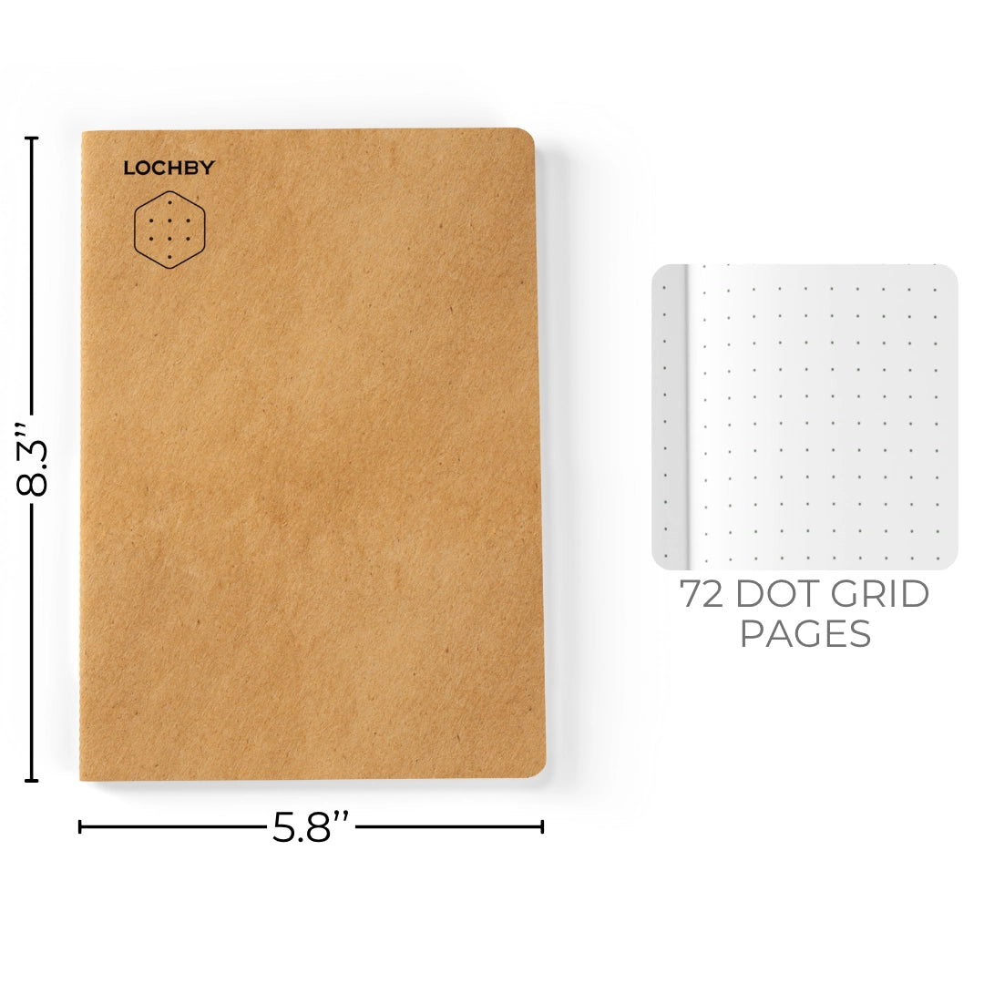 Tomoe River A5 Stitched-Bind Notebook | Dot Grid