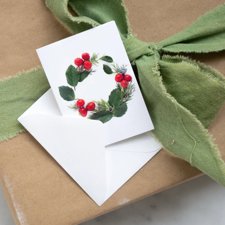 Wreath Holiday Enclosure Card