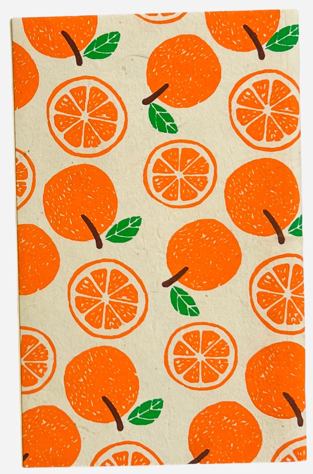 Orange Hand Stitched Notebook