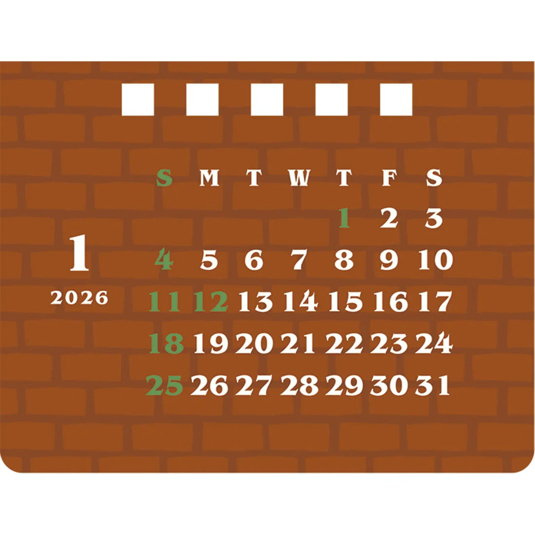 2026 Mini Desk Calendar | Cafe Home