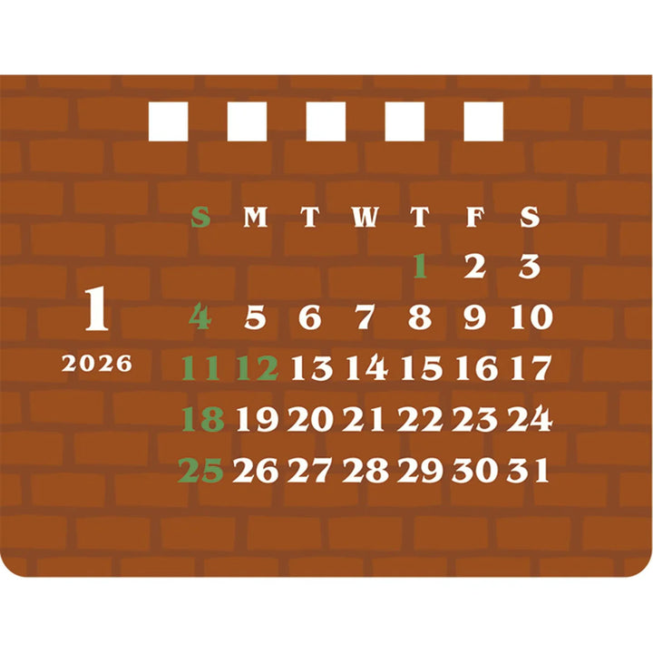 2026 Mini Desk Calendar | Cafe Home