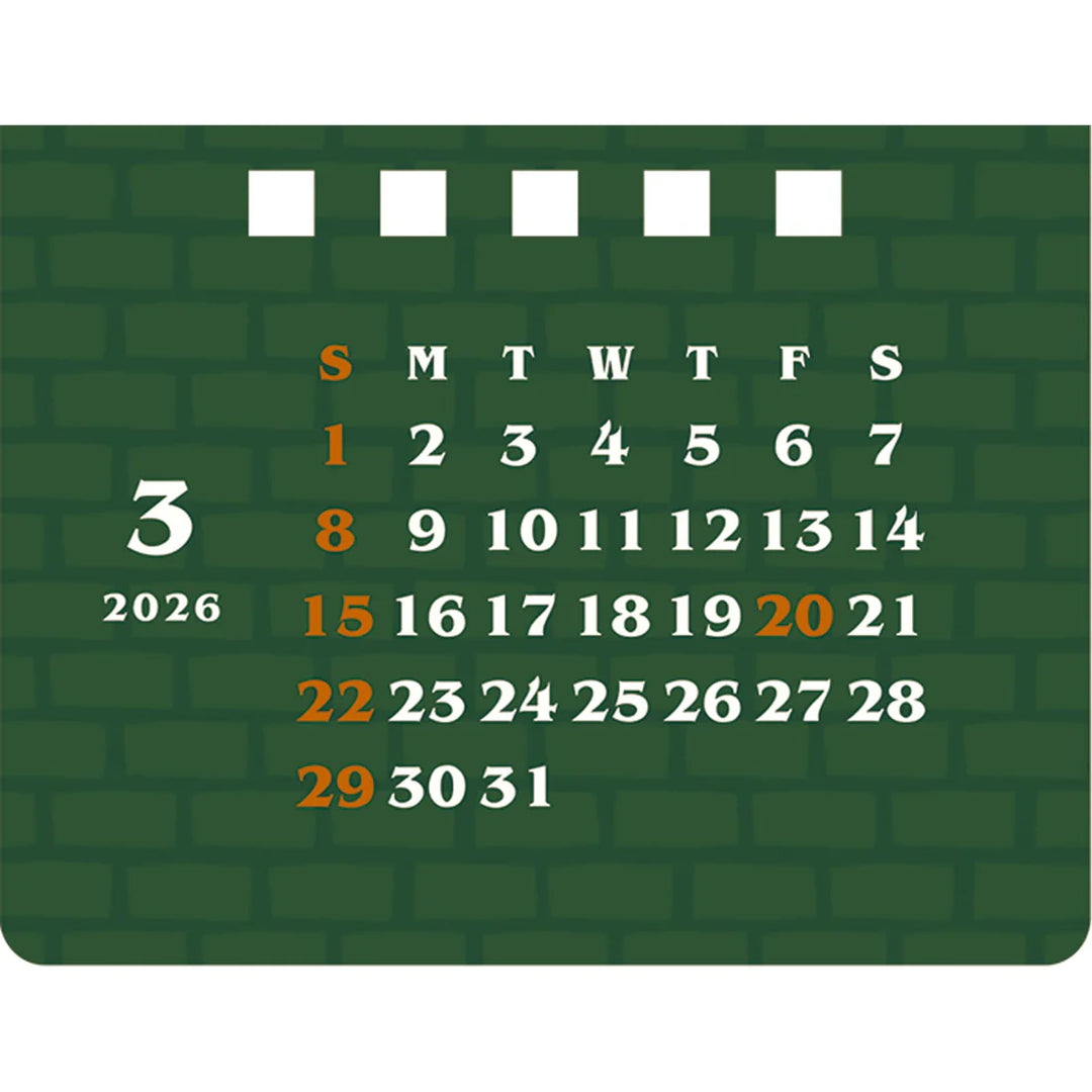 2026 Mini Desk Calendar | Cafe Home