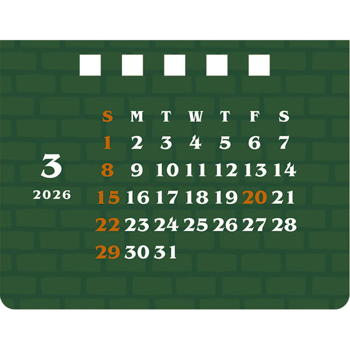 2026 Mini Desk Calendar | Cafe Home