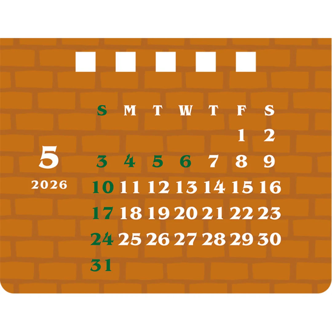 2026 Mini Desk Calendar | Cafe Home