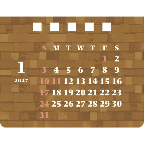 2027 Mini Desk Calendar | Cozy Flower Home