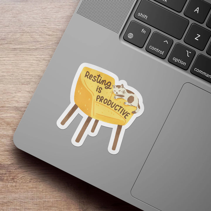 Resting Is Productive Vinyl Sticker
