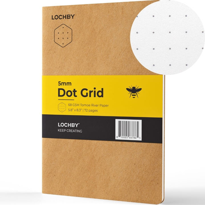Tomoe River A5 Stitched-Bind Notebook | Dot Grid