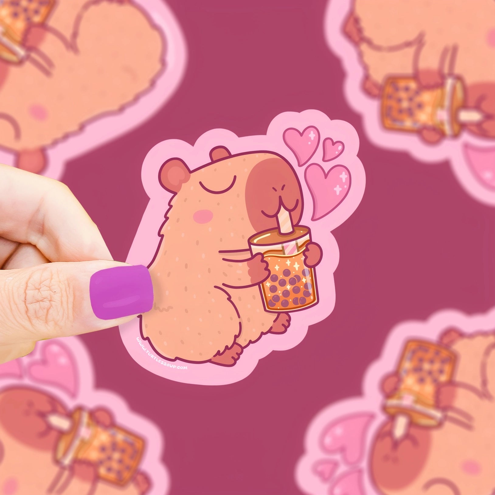 Capybara Boba | Vinyl Sticker – The Paper Mouse