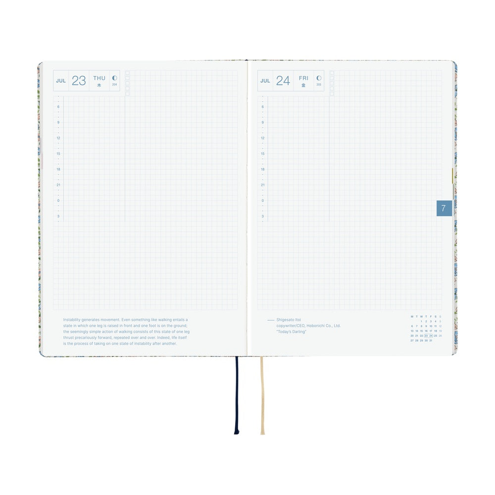 Hobonichi Techo 2026 A5 HON Planner | Liberty Fabrics: Sasha Kiora | English