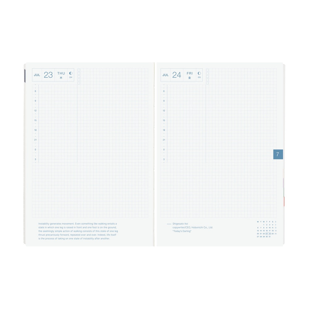 Hobonichi Techo 2026 A5 HON Planner | Paper Series: Black Gingham | English