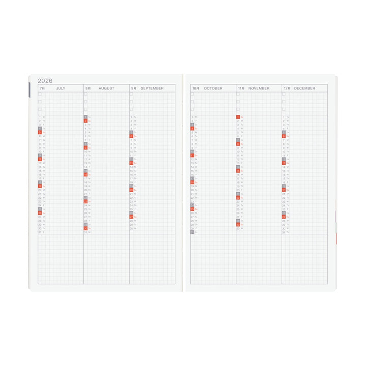 Hobonichi Techo 2026 A5 HON Planner | Paper Series: Black Gingham | English